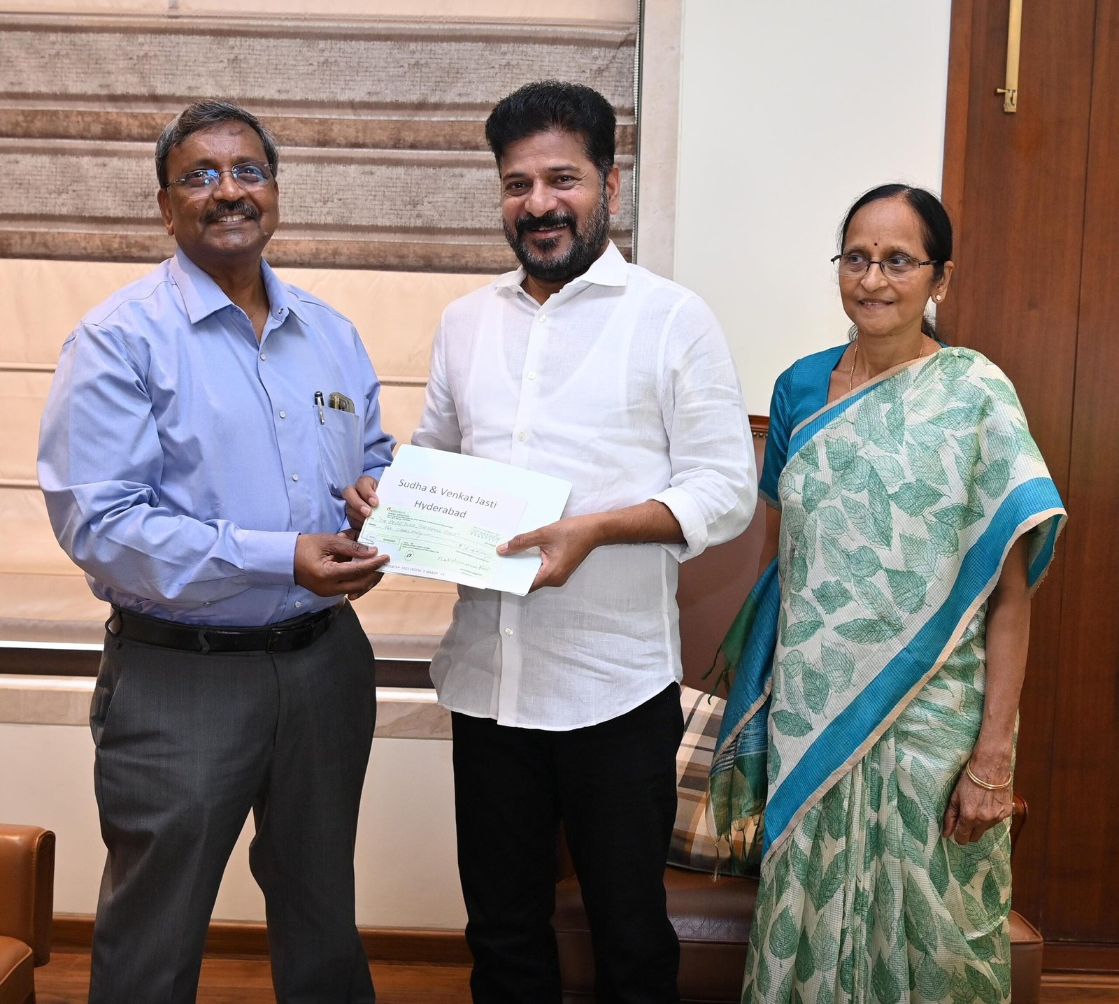 Alt Name: Suven Life Sciences Venkat Jasti Donation to CM Relief Fund