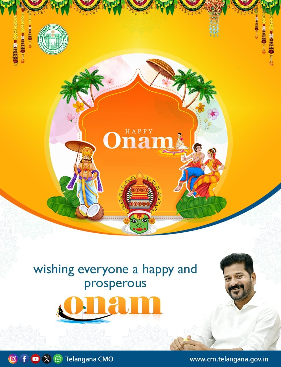 Alt Name: CM Revanth Reddy Onam Greetings