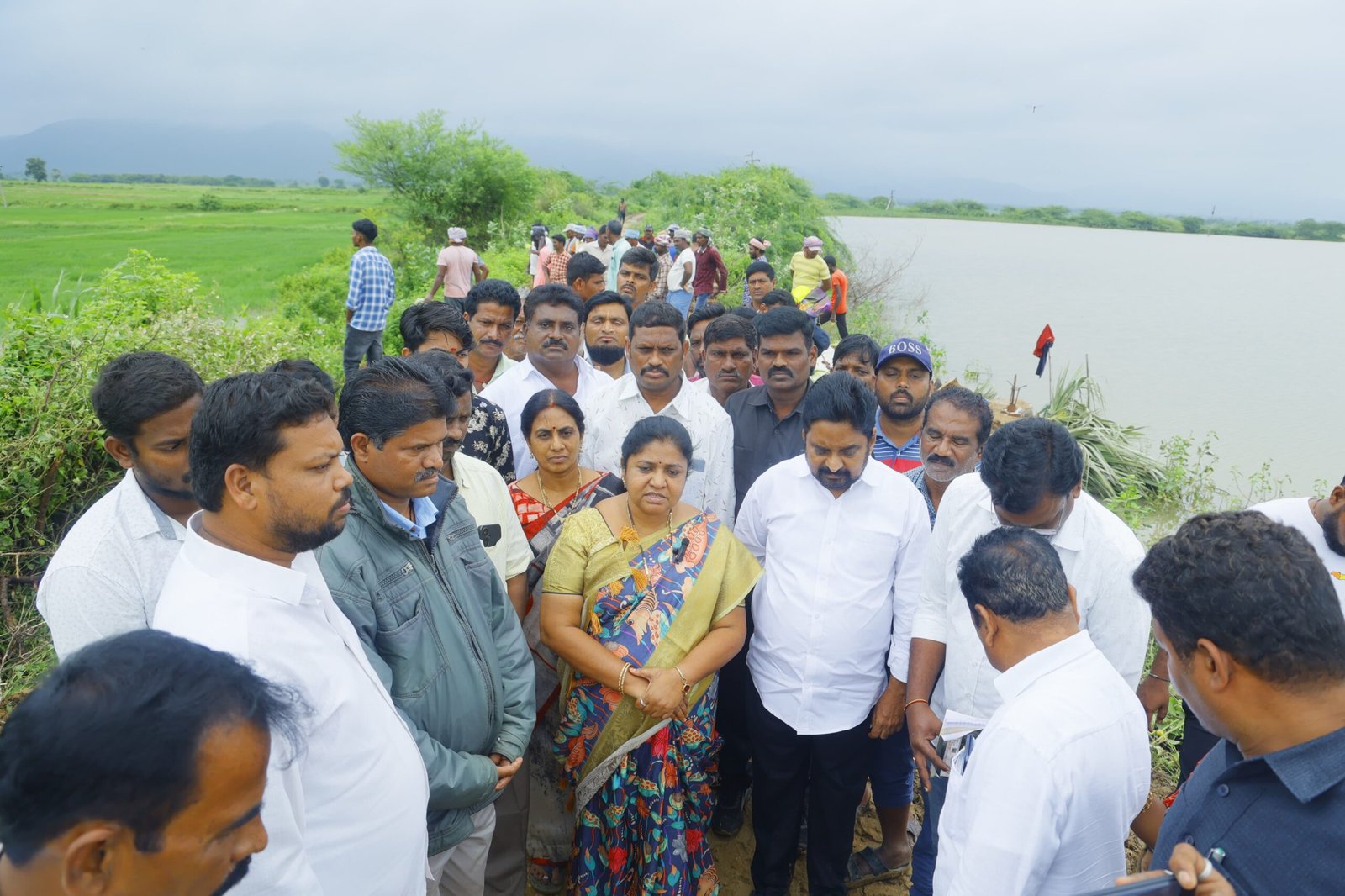 Kalluru Reservoir Flood Inspection by MLA Dr. Matta Ragamayi Dayanand