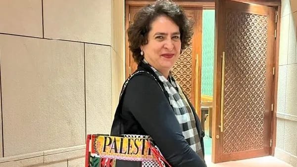 : Priyanka Gandhi Palestine Bag Parliament