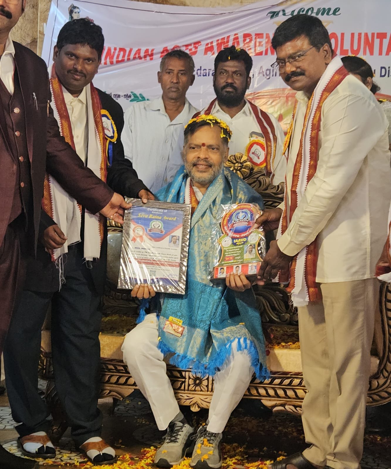  Medha Srinivas Receiving Seva Ratna Award