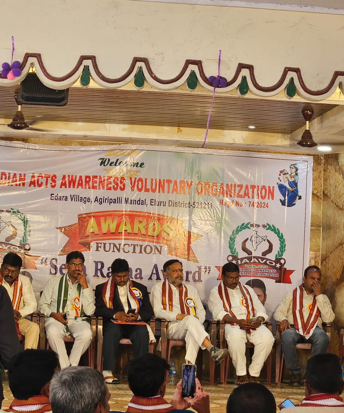  Medha Srinivas Receiving Seva Ratna Award