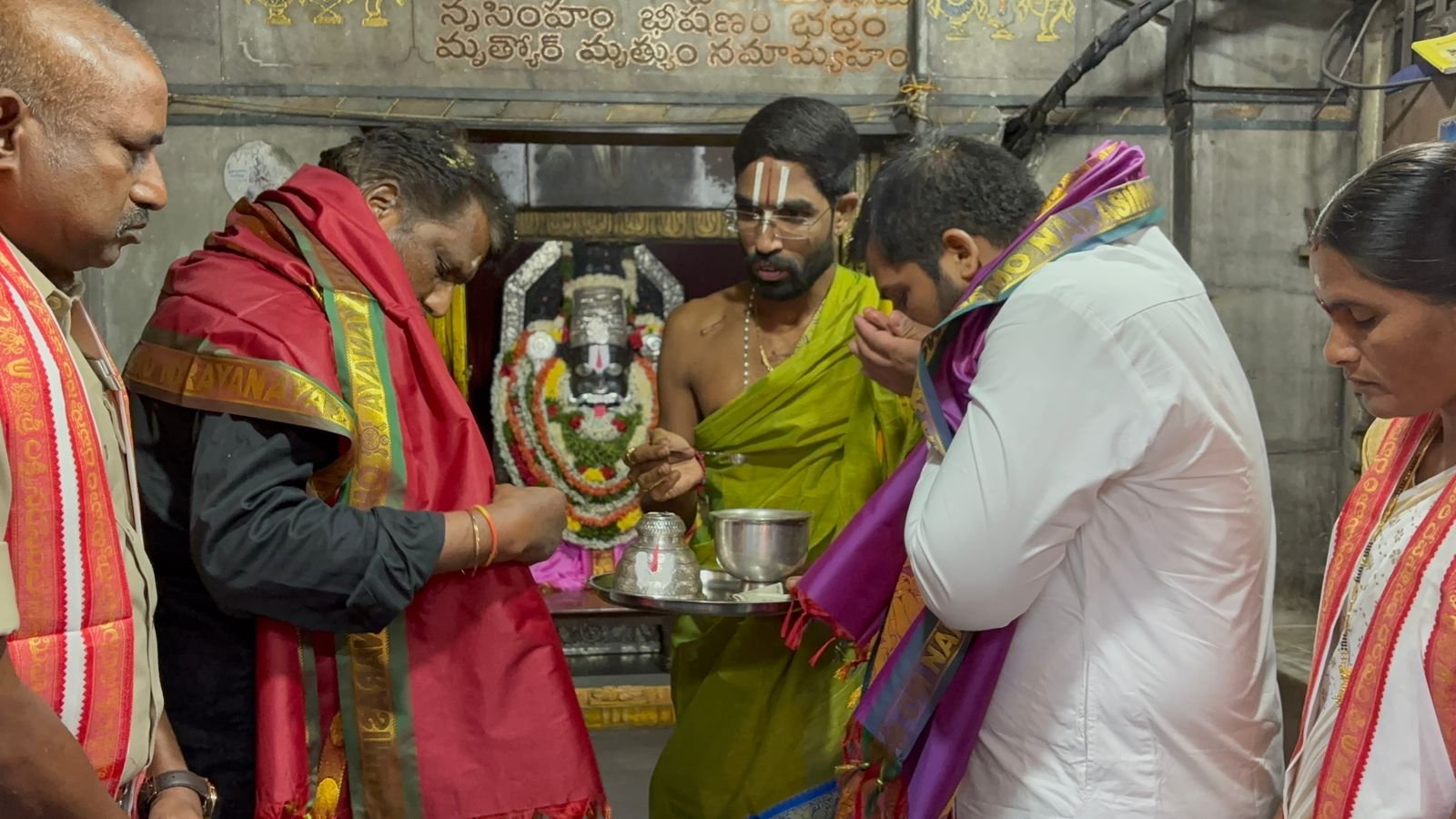 MP Vamshi Krishna Visits Dharmapuri Temple on Mukkoti Ekadashi