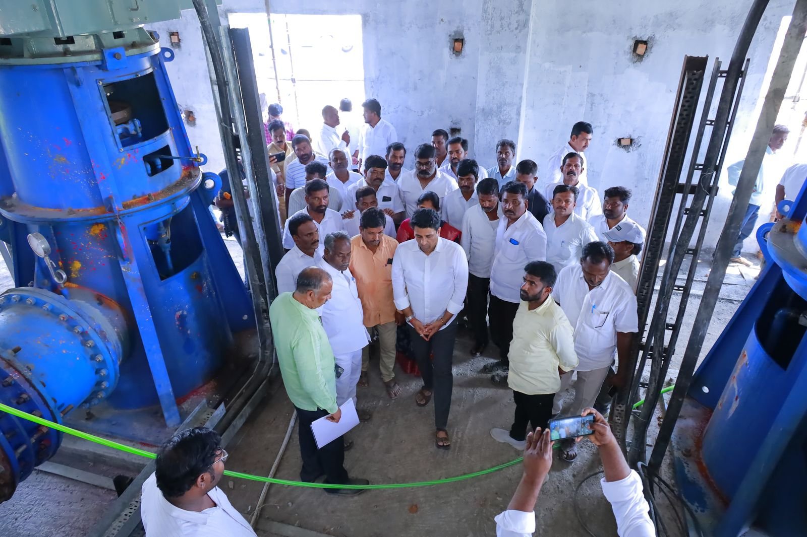 MLA-Rajesh-Reddy-Inspecting-Pump-House-Nagarkurnool