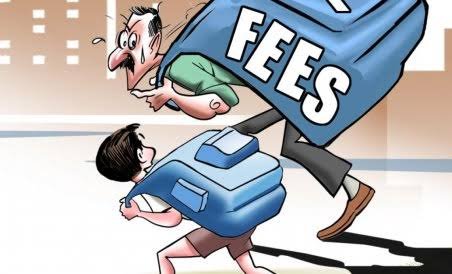 తల్లి తండ్రుల పై ఫీజుల భారం - విద్యార్థుల వీపుపై పుస్తకాల భారం.